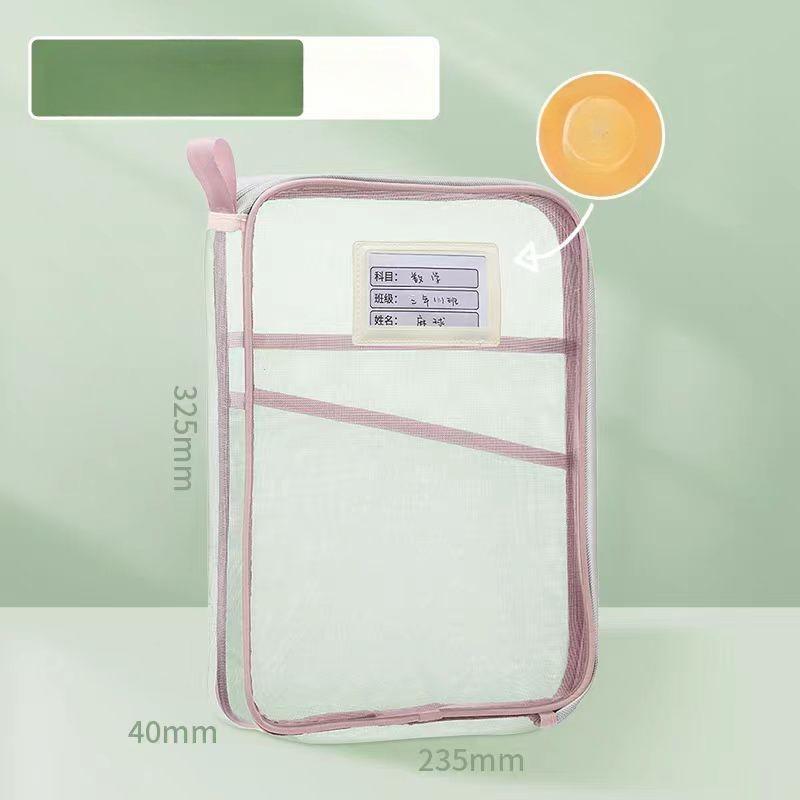 Zipper-style Large Opening Student Examination Handbag Book Storage Bag Test Paper Classification Bag