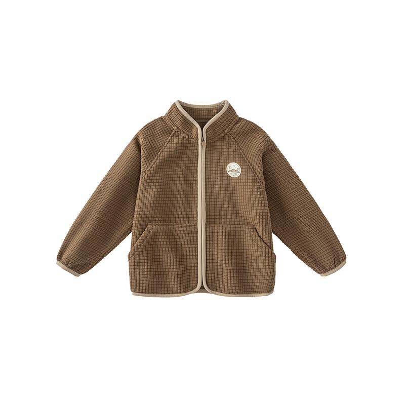 Minibala Unisex Kids' Plaid Fleece Jacket