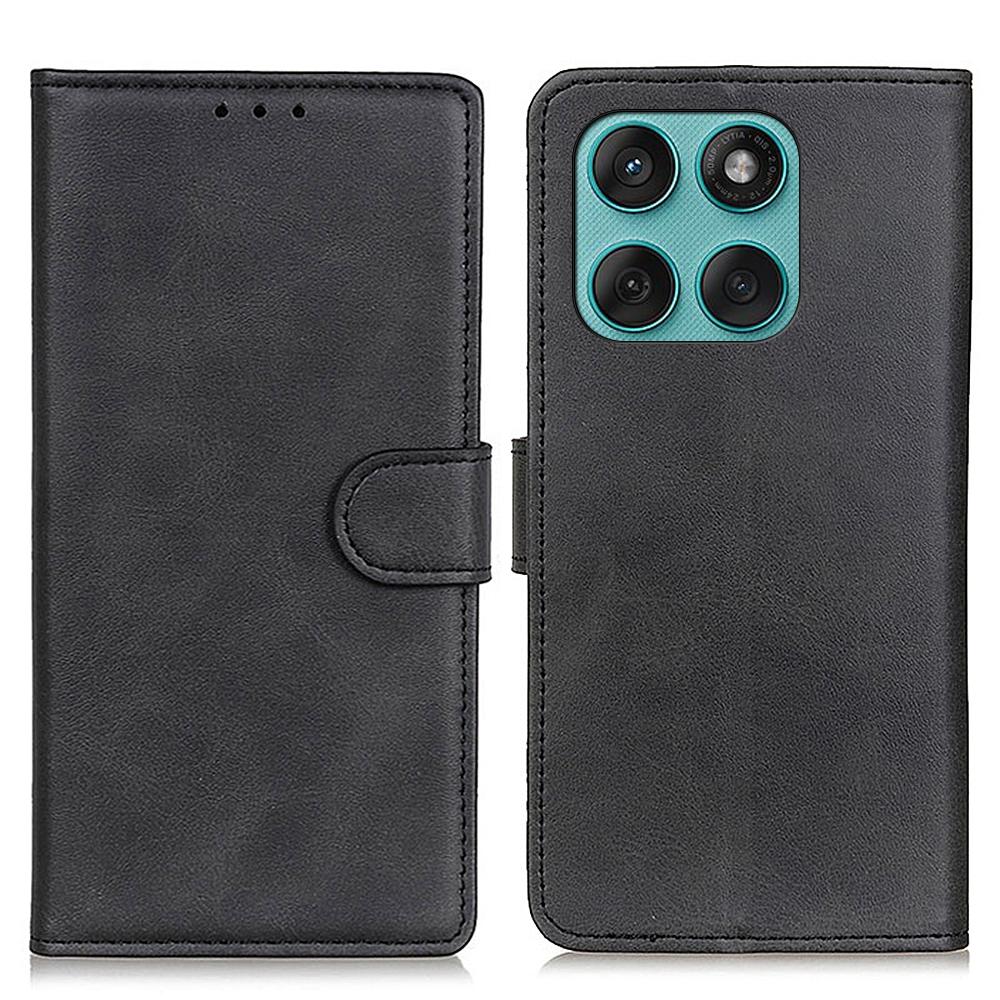 For Motorola Edge 60 5G/60 Fusion 5G Case Cowhide Texture Leather Wallet Stand Phone Cover