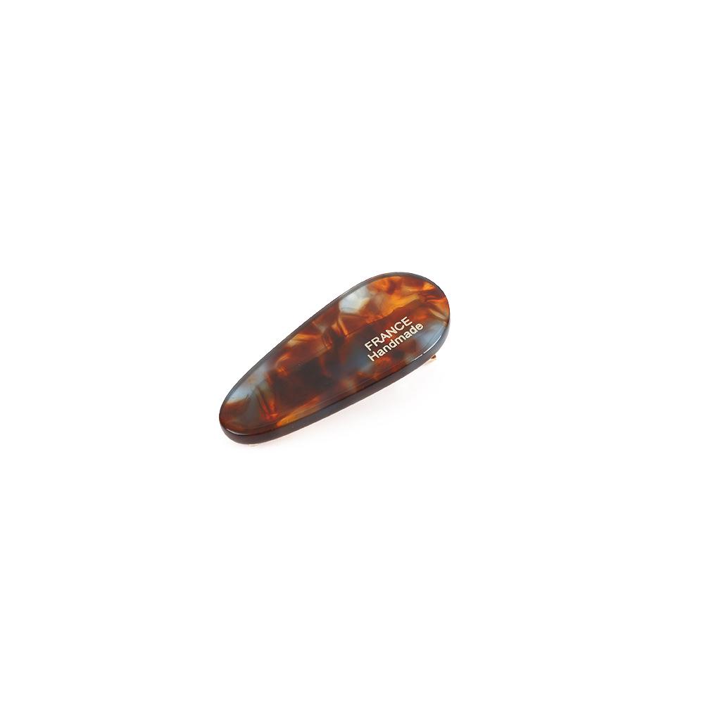 Gold Label High-End Acetate Hair Clip - Versatile Korean Water Drop Side Pin for Bangs & Flyaways