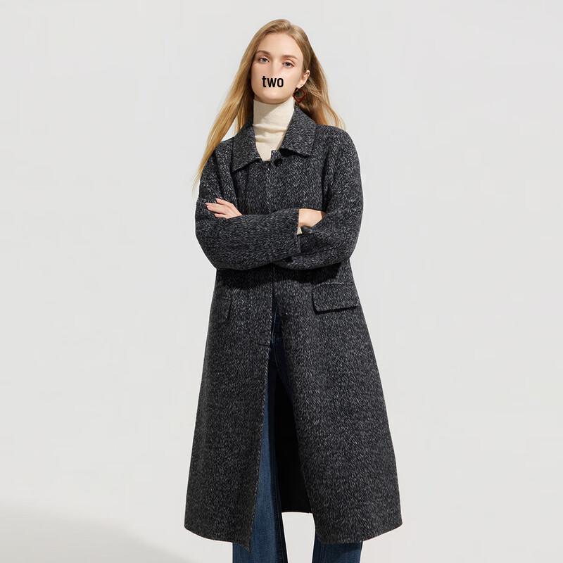 Tatu Women's Herringbone Wool Blend Double-Faced Coat