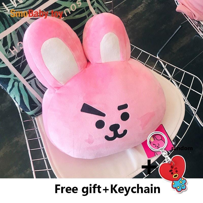 KPOP BTS Cartoon Plush Toy Pillow Doll SHOOKY RJ COOKY TATA Cushion Home Decor +FREE GIFT