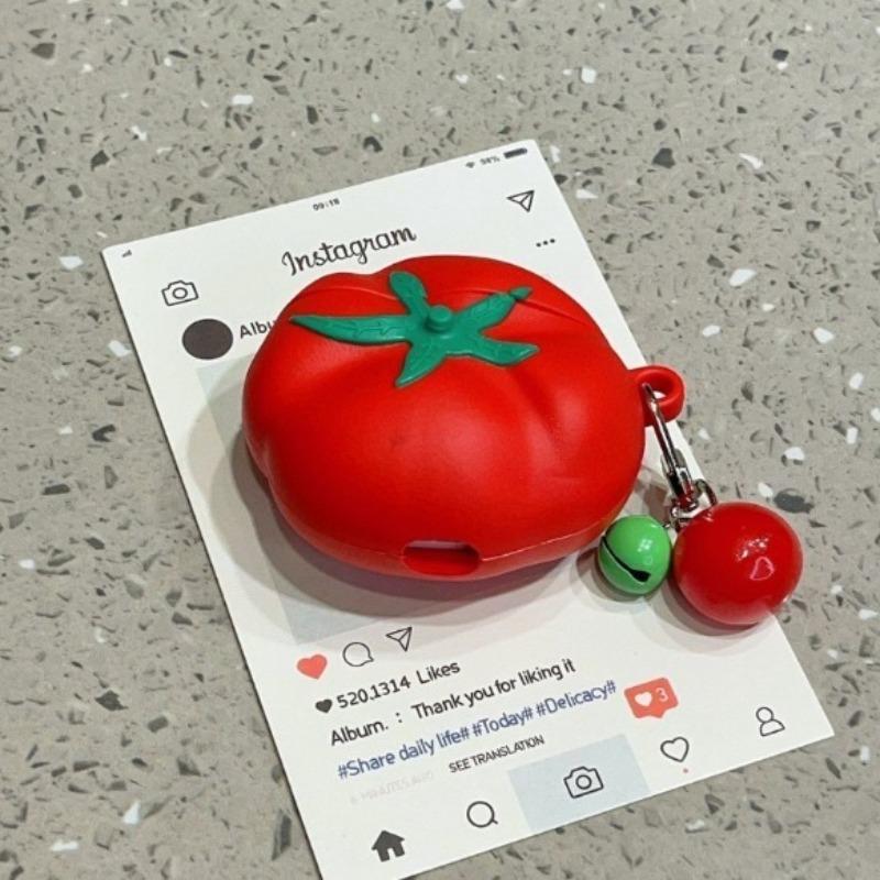 3D Tomato Cartoon for Apple Airpods Pro 3 2025 Pro 2 3 4 1 Headphone with Charm Headset Cases Airpod Pro3 Funda With Pendant