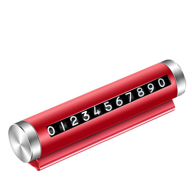 Car Phone Number Plate Temporary Parking Card Aluminum Stickers Rotate Park Stop Temporary Parking Card Auto Accessories