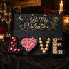 Leere Valentinstag LOVE Briefbox, Romantische befüllbare Geschenkbox, Schokoladen-Erdbeer-Süßigkeiten-Schmuck-Verpackungsbox für Geburtstag, Hochzeitsfeier