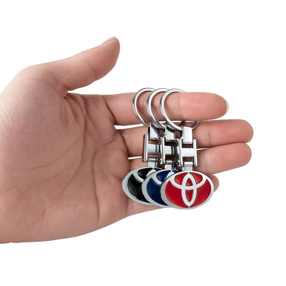 Portachiavi in Lega Metallica con Logo Auto Emblema Auto Portachiavi Accessori Per Toyota GR Yaris Prius Corolla Auris Camry RAV4 Avalon Avensis