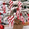 Portable Candy Cane Christmas Decors Elegant Spirals Candy Christmas Tree Hanging Ornament Home Decoration