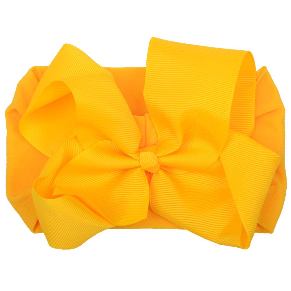 European 6-Inch Elastic Baby & Parent-Child Headband - Solid Color Bow Nylon Hair Accessory