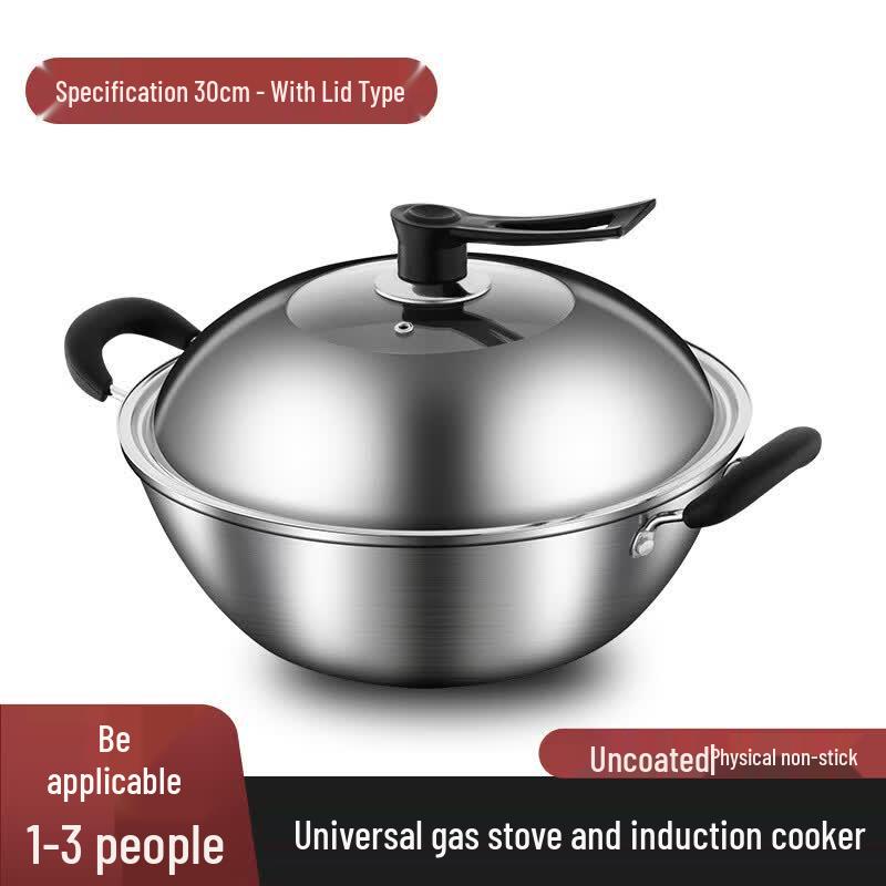 Zijin Heshi Non-stick Fine Iron Flat-Bottom Wok