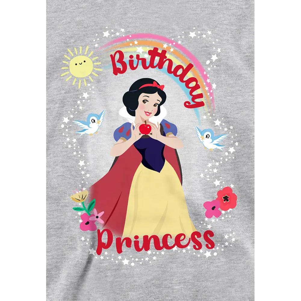 Snow White Childrens/Kids Princess And Friends Heather Birthday Pullover Hoodie