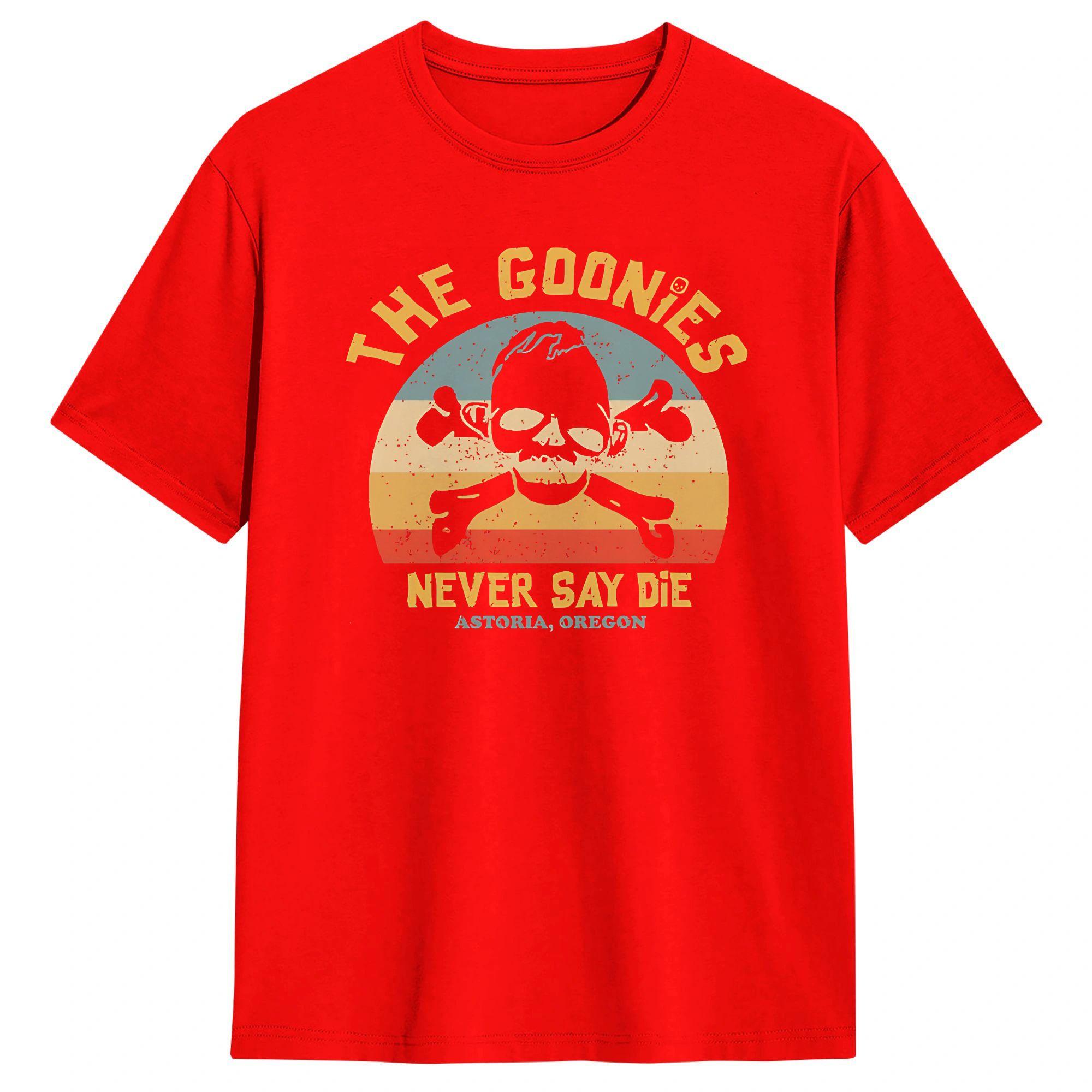 

Summer The Goonies Never Say Die Trending T Shirts 100 Cotton Tee Shirt for Men Y2K Funny Pattern Short Sleeve Tees S