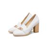 Fashion Elegant High Heels Women Pumps Shoes Spring Brand Black White Heeled Party Office Shoes Luxury Chain Casual Dress Pumps Big Size