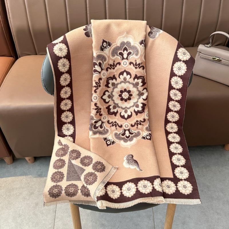 Winter new Zhongxiangyun jacquard scarf women's imitation cashmere shawl high-end sense versatile thickened warm scarf