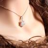 925 Sterling Silver Snowflake Pendant Clavicle Necklace - Christmas Jewelry Gift