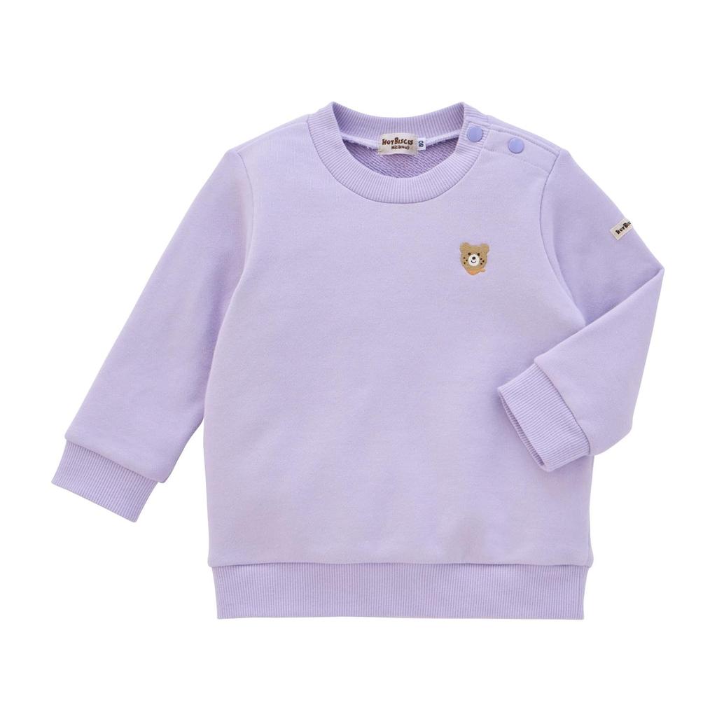 MIKIHOUSE HOT BISCUITS Baby Sweatshirt Boys Girls Long Sleeve Terry Pile Pullover Kids Clothing Purple 90cm 70-5602-688
