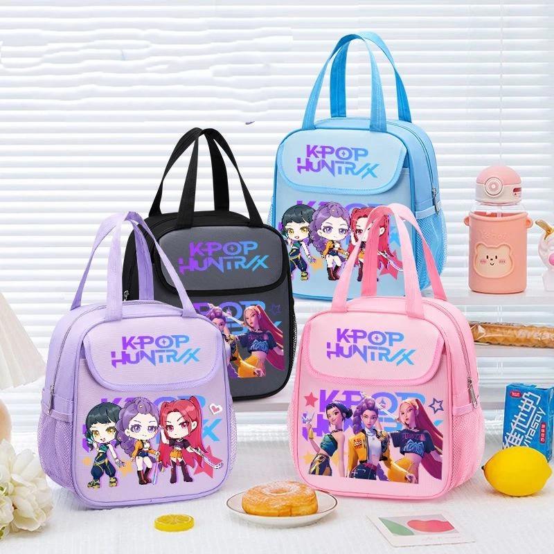 Kpop Cadı Avı Takımı Bento Çantası, Çocuklar İçin Yalıtımlı Elde Taşınan Öğle Yemeği Kutusu Çantası, Büyük Kapasiteli Kalınlaştırılmış Alüminyum Folyo Yalıtımlı Çanta
