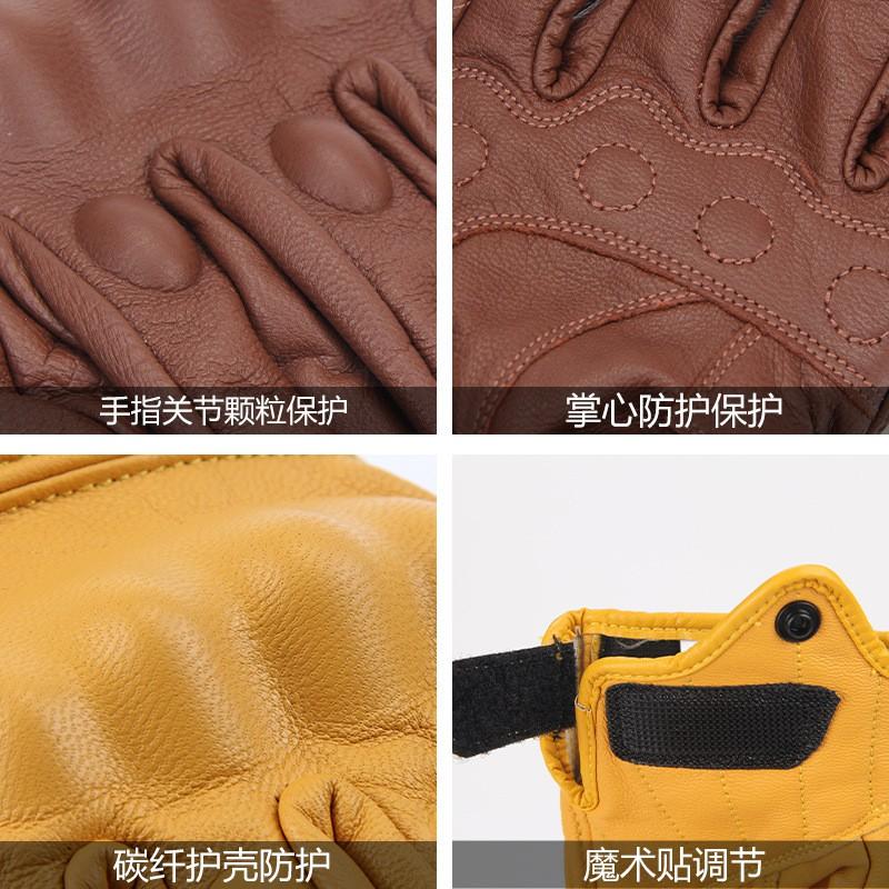 Motorcycle Gloves Men Women Cycling Protective Gear Safety Riding Windproof Warm Leather
