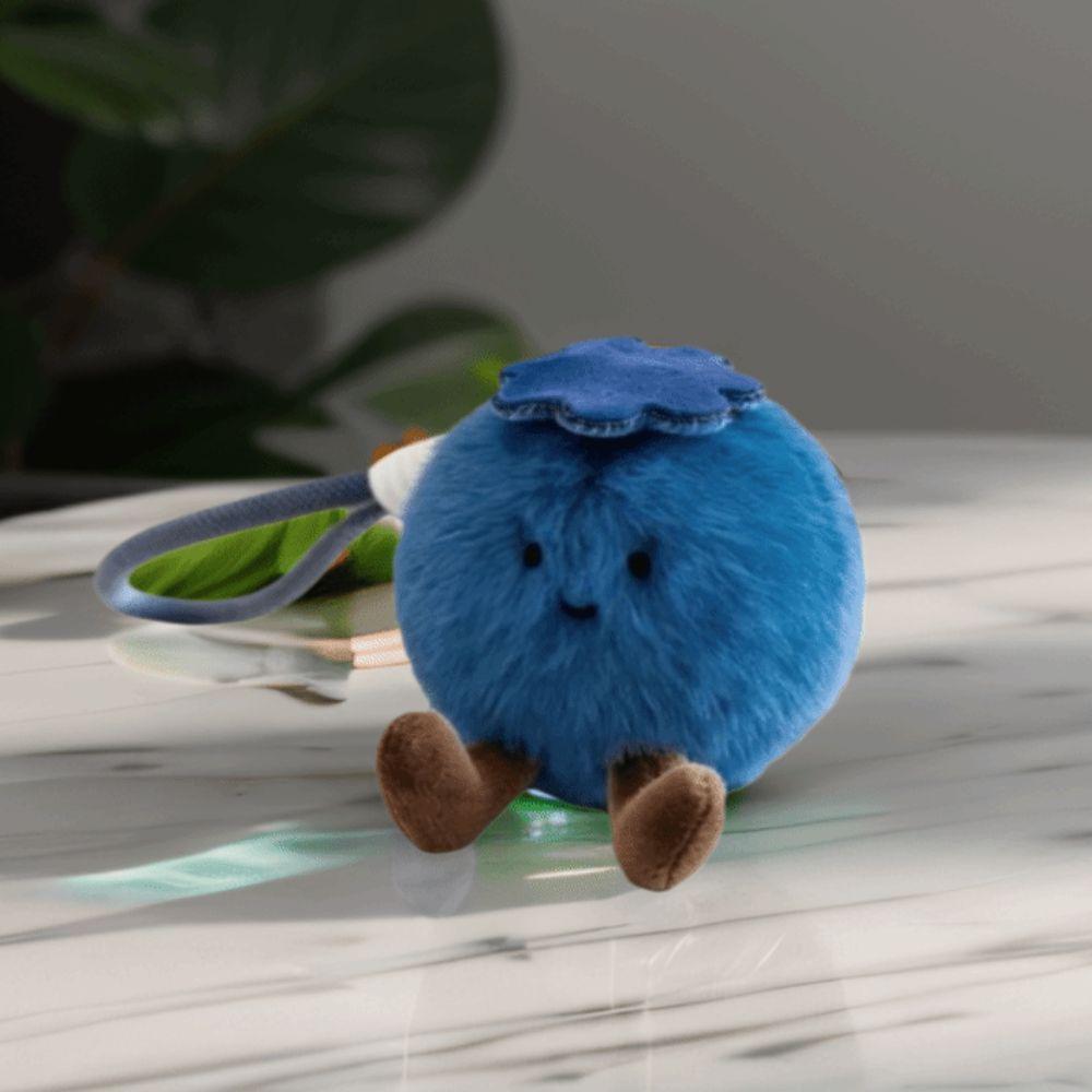 Soft Blueberry Plush Keychain PP Cotton Blueberry Plush Bag Charm Bag Decor