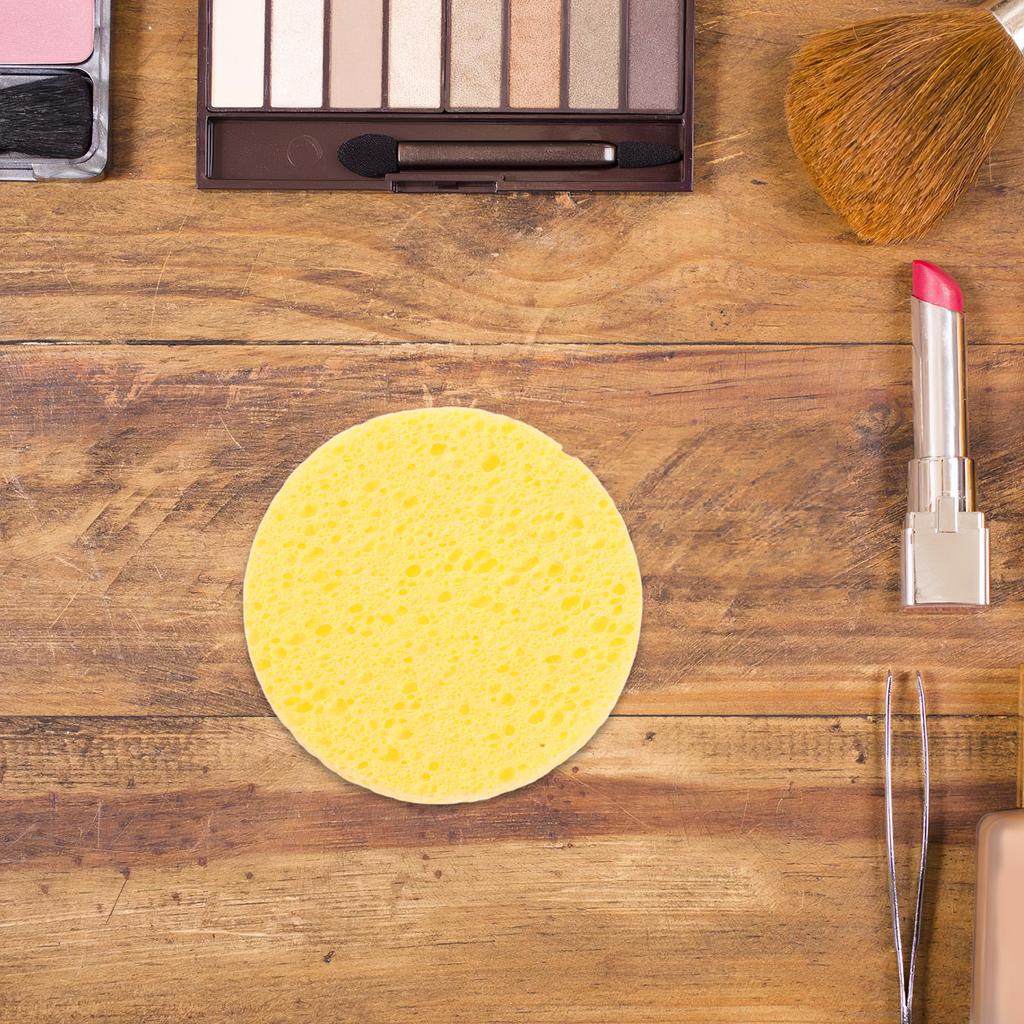 50Pcs Facial Sponge Natural Wood Pulp Soft Skin Friendly Cleansing Sponge Makeup Remover Puff Deep Face Care Tool