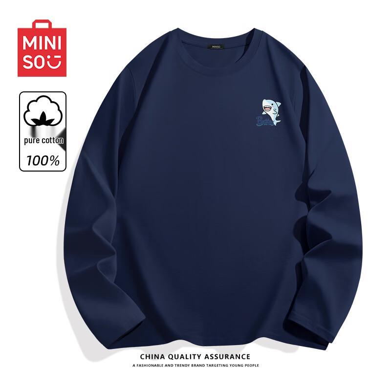 MINISO Men's Youth Cotton Long Sleeve T-Shirt