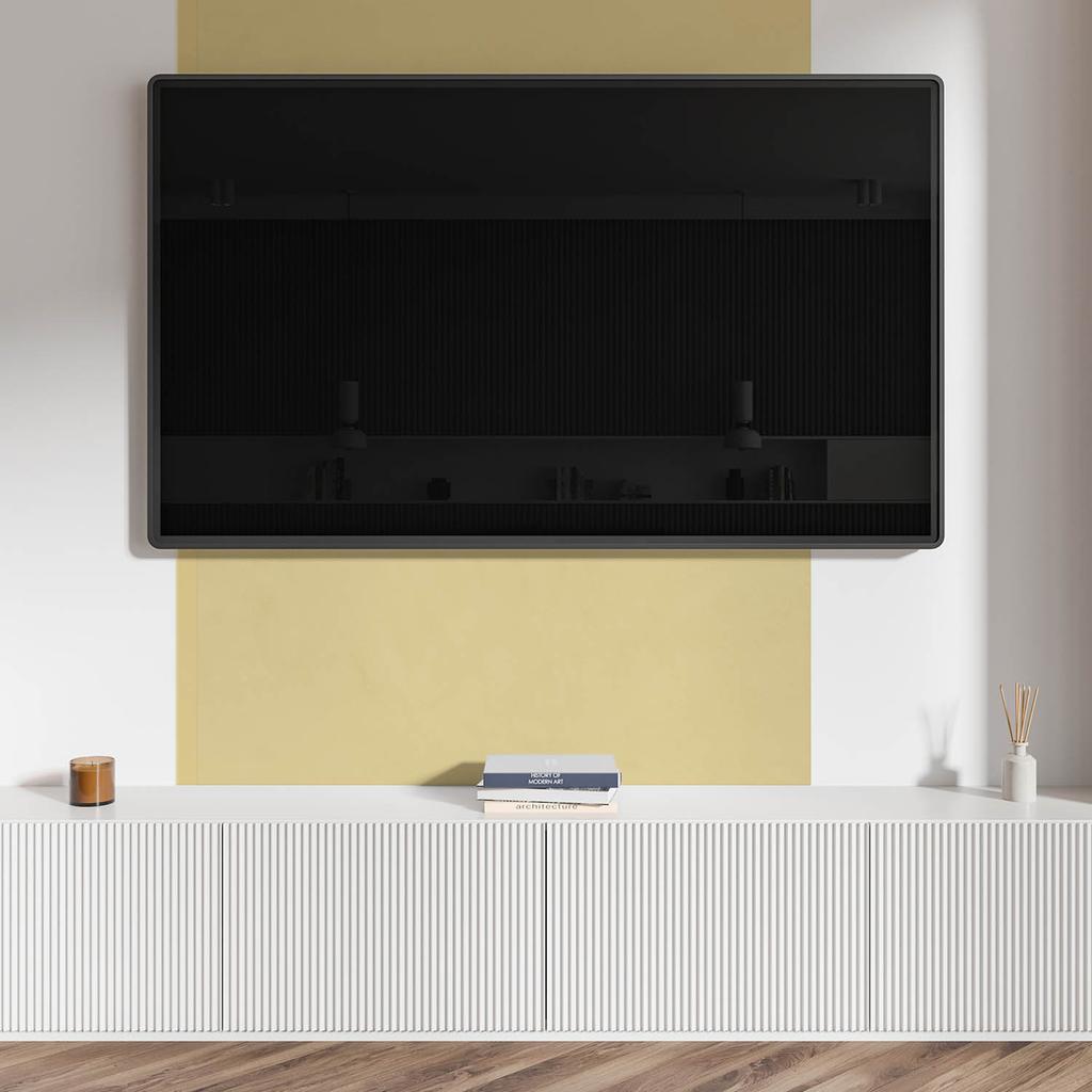Self-adhesive Vinyl Panel with Print for Bathroom 120x60 Cm Pastel Yellow Color