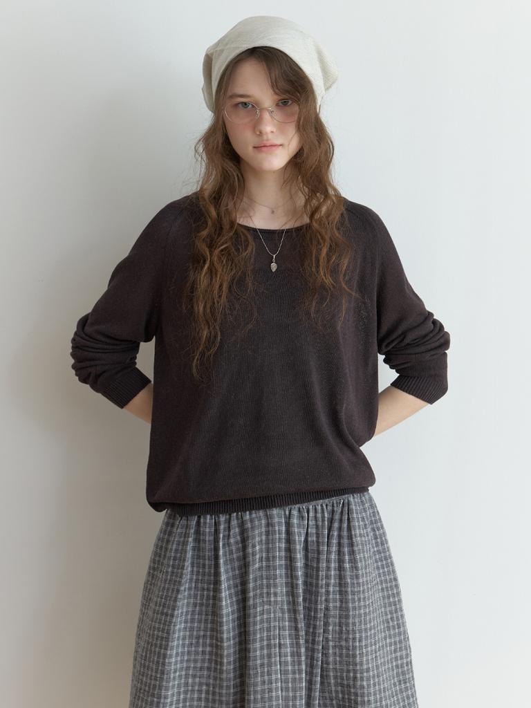 Deomiteun Ood Linen R Knit (Deep Charcoal)