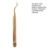 Yousheng Nail Art Clip Good Elasticity Anti-static Non-slip Tight Bite Stainless Steel Fish Stripe High Precision Eyelash Tweezer Makeup Supply