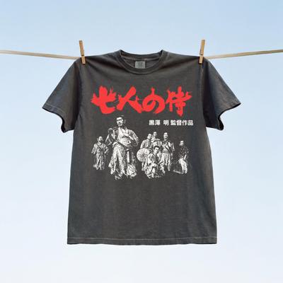 Sieben Samurai T-Shirt, Vintage 1954 Japanischer Film Grafik-T-Shirt