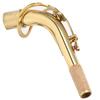 Saxofonhals Mässing för Altsaxofon Böjt Rör Musikinstrumenttillbehör 2,45cm Guld