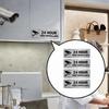 4x 24 Hour Video Sign Monitored Signs Selfadhesive Practical Weatherproof Camera for Home
