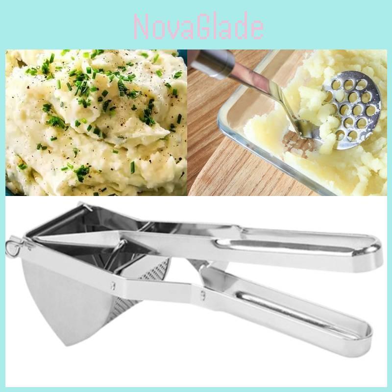Premium Kartoffelstampfer aus Edelstahl und manueller Entsafter für mühelose Lebensmittelzubereitung