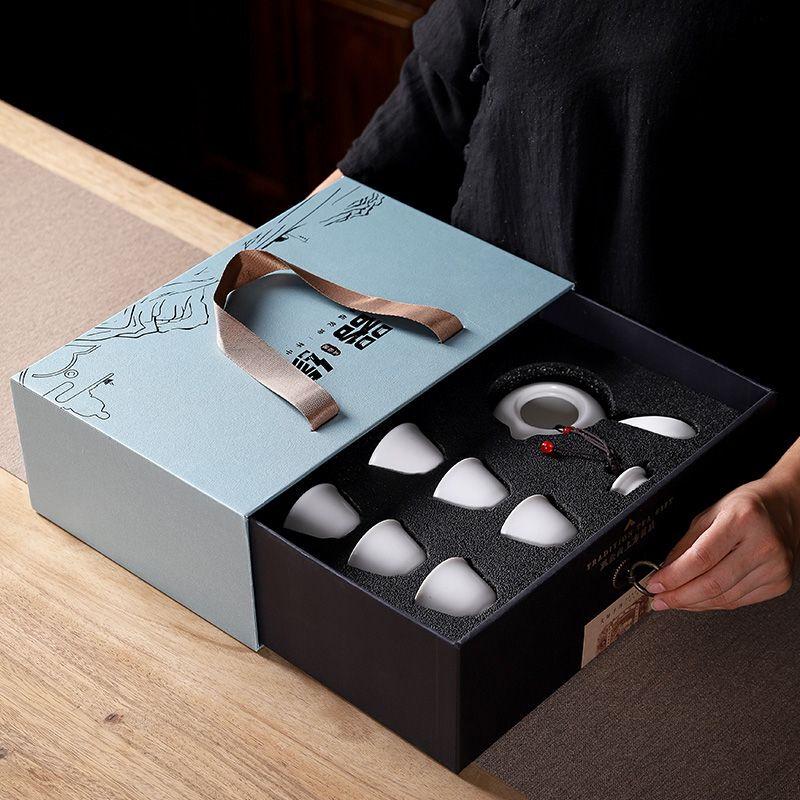 Wushiyuan Ding Kiln Side Handle Tea Set