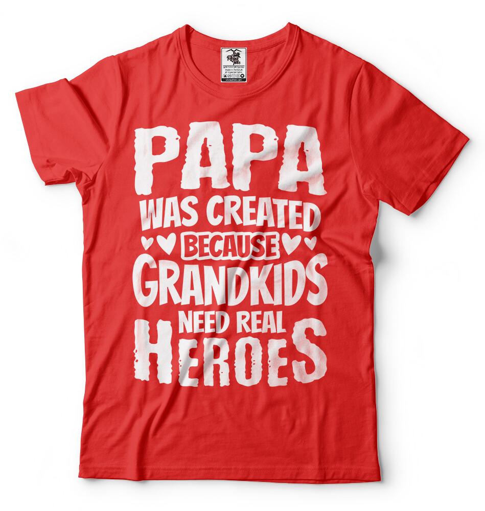 Mens Grandpa Tshirt Grandpa Papa Hero Grandfather Gift Tshirt Grandpa Gifts S