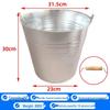 Huahengzhen Galvanized Iron Water Bucket with Wooden Handle