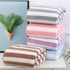 Thick Towel Absorbent Facial Towel Striped Coral Velvet Bath Towel Quick Drying Beach Towel Household Motion Bath Bath Towel