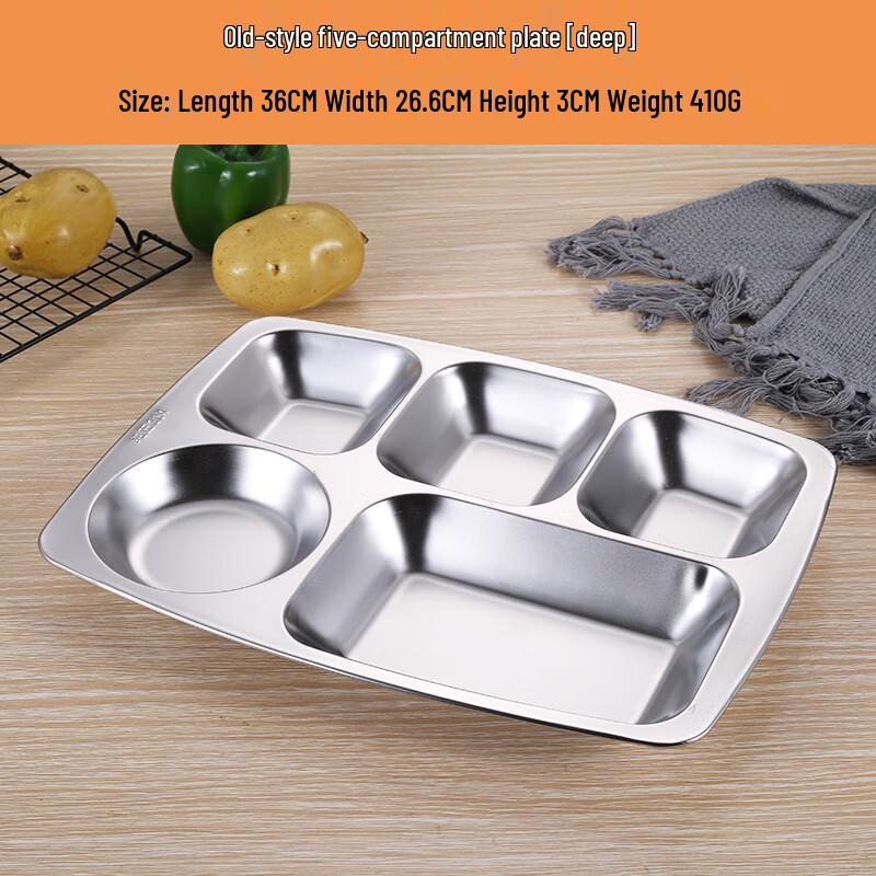 304 Stainless Steel Divided Meal Tray for Kids