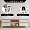 4Pcs Caster Wheel Set 1/1.5/2 inch Small Soft Rubber Side Mount Angle Furniture Move Safety Brakes Swivel Castor Silent For Cart
