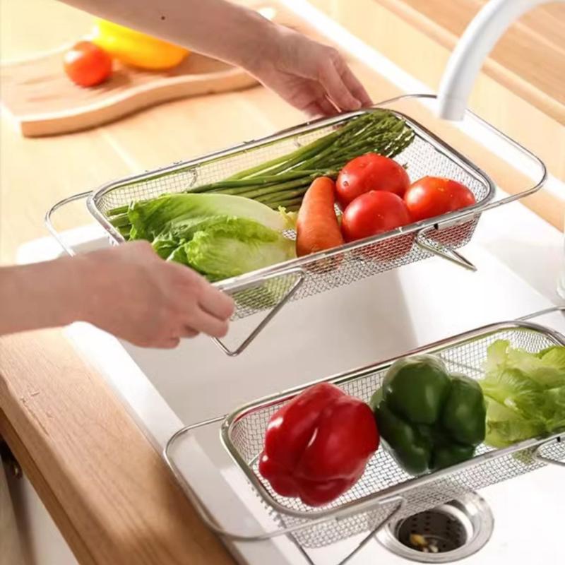 Stainless Steel Kitchen Sink, Telescopic Sink, Draining Rack, Multi-Functional Tableware And Chopsticks Draining Rack