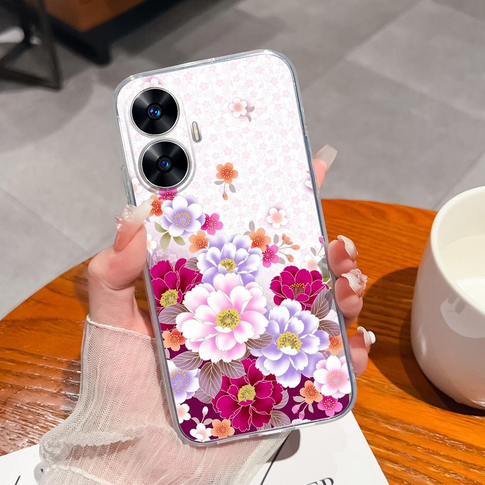 For OPPO Realme C55 C53 Phone Case Creative Soft TPU Silicone Clear Anti Drop Back Cover For Realme C 55 53 RealmeC55 Funda Capa