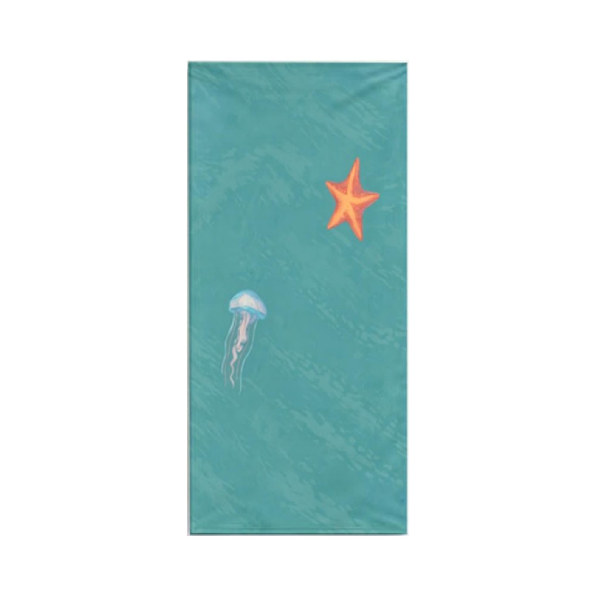 

Jellyfish Starfish Beach Towel Set Unisex Soft Absorbent for Pool Camping Bath Summer Gift Multiple Sizes W30*H60(CM)
