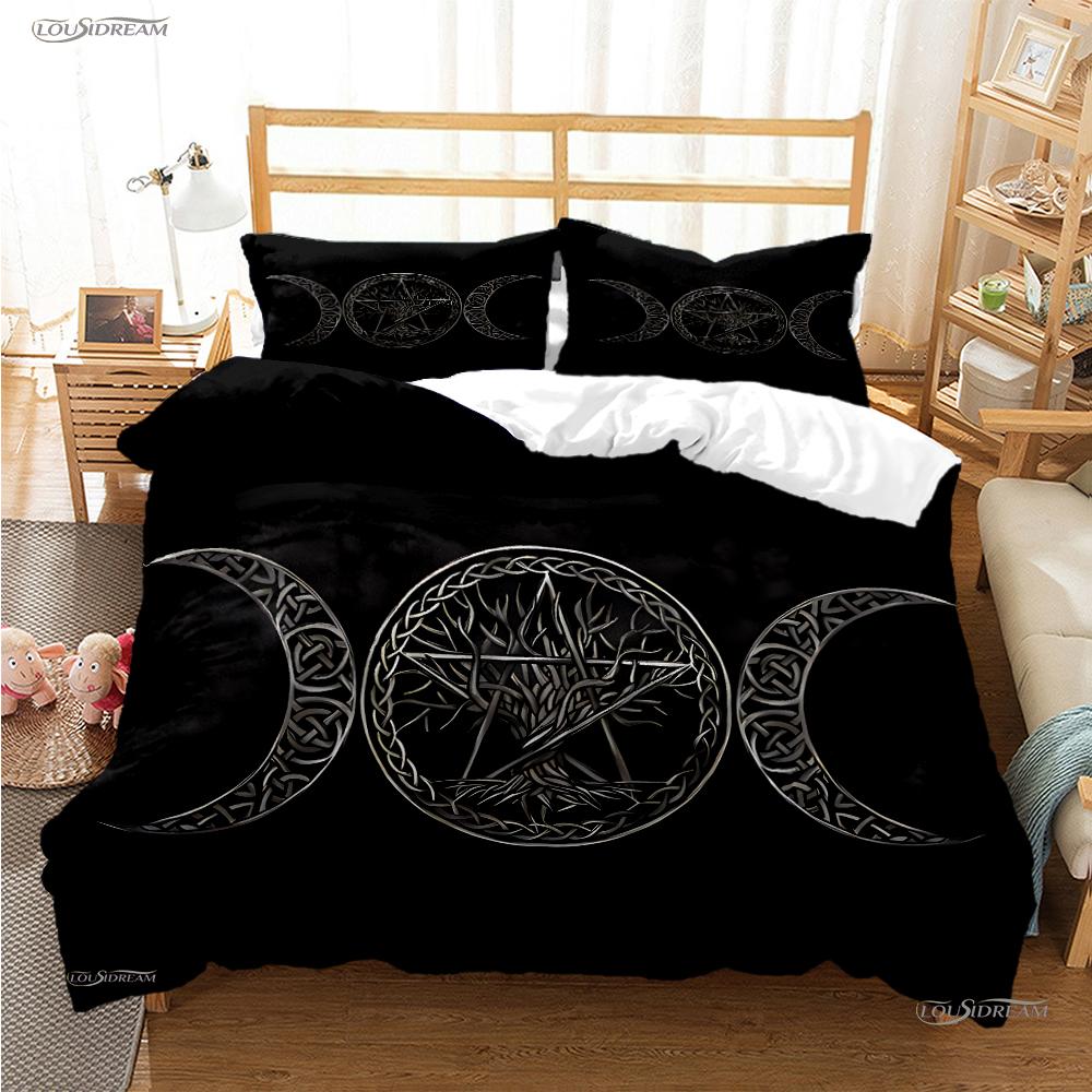 Comforter Triple Moon And Pentagram All Season Comforter Bedding Set Soft And S Single/Double/Queen/King
