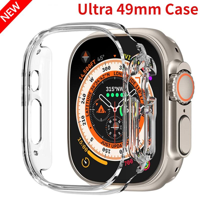 Custodia Integrale a 360° Per Apple Watch Ultra 49mm Copertura Protettiva per Schermo Guscio Protettivo Per iWatch Ultra 49mm Custodia con Paraurti in TPU