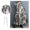 2025 Round Neck Long Sleeve Loose Skirt Women's Big Size Middle Aged Mom Dress