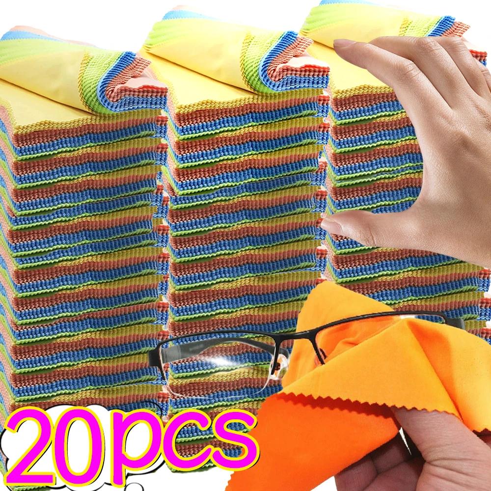 Square Glasses Cleaning Cloth Microfiber Random Color High Quality Glasses Cloth Daily Soft Phone Screen Cleaning Wipe Wholesale