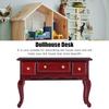 1:12 Dollhouse Miniature Desk, Mini Wooden Dollhouse Table Furnishings Accessories, 9.5 X 6.3 X 4cm/3.7 X 2.5 X 1.6in