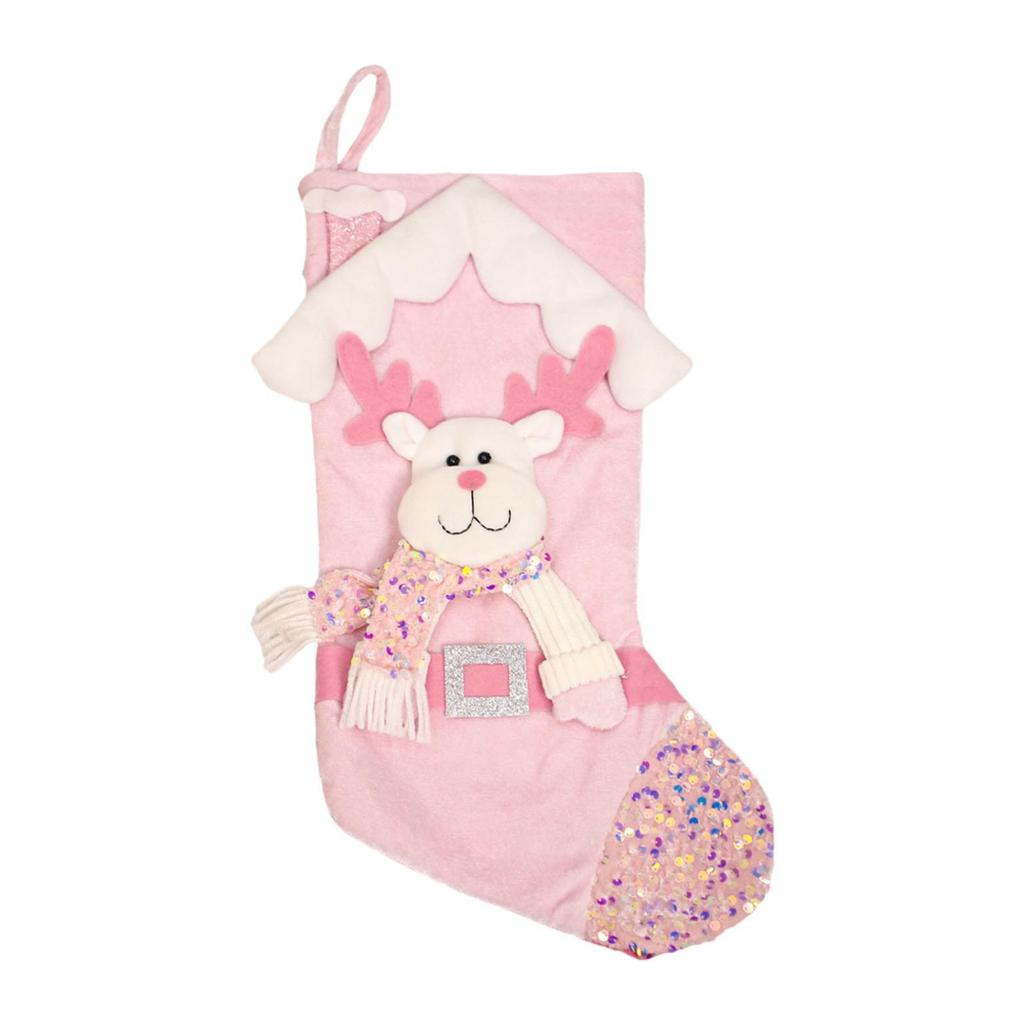 Christmas Stocking Decorative Hanging Ornament for Front Door Holiday Window
