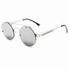 Round Steampunk Sunglasses Men Vintage Rimless Sun Glasses For Women Metal Punk Sun Glasses Elastic Temples Lentes