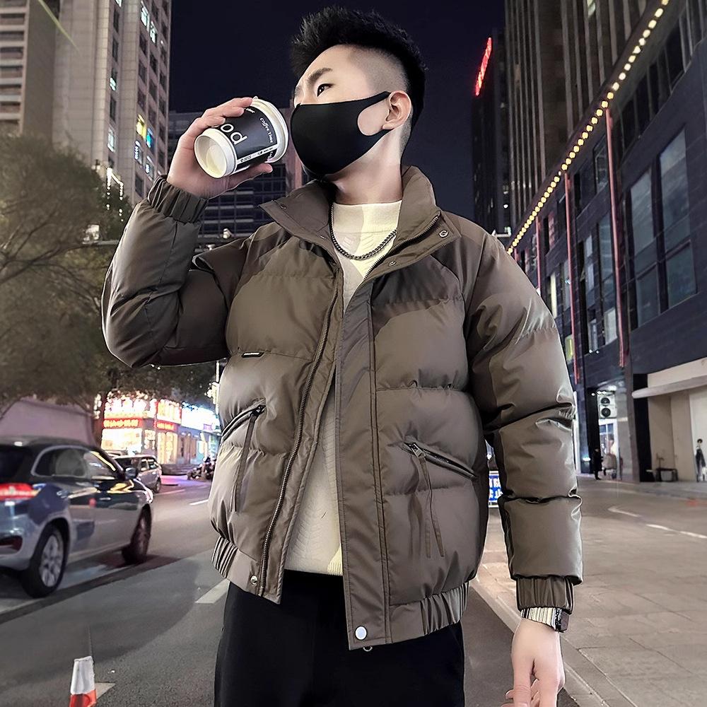 

Down Cotton-padded Clothes Men s High-end Trendy Brand Stand-up Collar Thickened Cotton-padded Jacket New Men s Winter Jacket XXXL