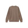 Jordan Solid Color Logo Print Crew Neck Pullover Sweatshirt Men Tops Light-Brown FB3910-274