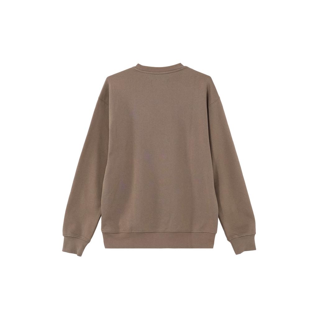 Jordan Solid Color Logo Print Crew Neck Pullover Sweatshirt Men Tops Light-Brown FB3910-274